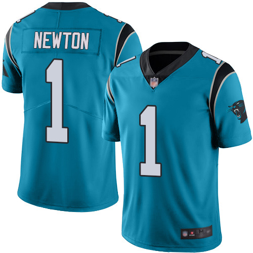 Carolina Panthers Limited Blue Men Cam Newton Jersey NFL Football 1 Rush Vapor Untouchable